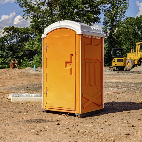 can i customize the exterior of the porta potties with my event logo or branding in Abbeville